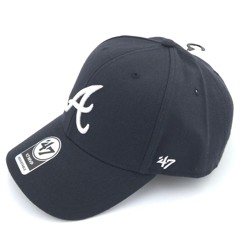 Atlanta Braves '47 Brand MVP Adjustable Hat Navy Blue MLB Baseball Cap OSFM NEW